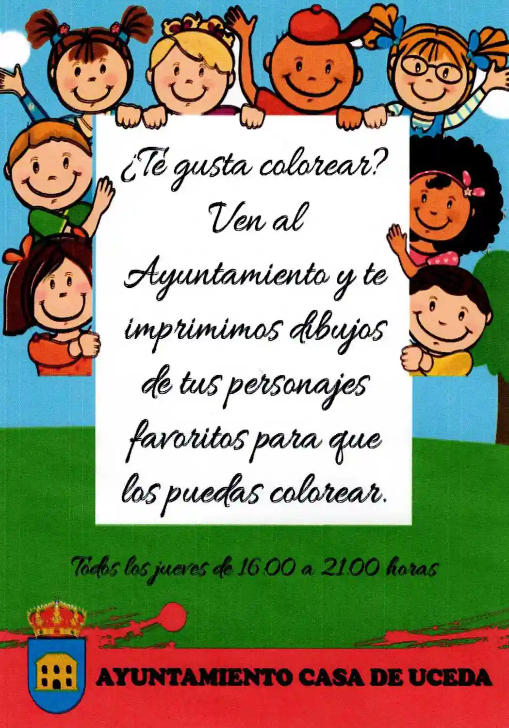 Niños y Niñas a Colorear